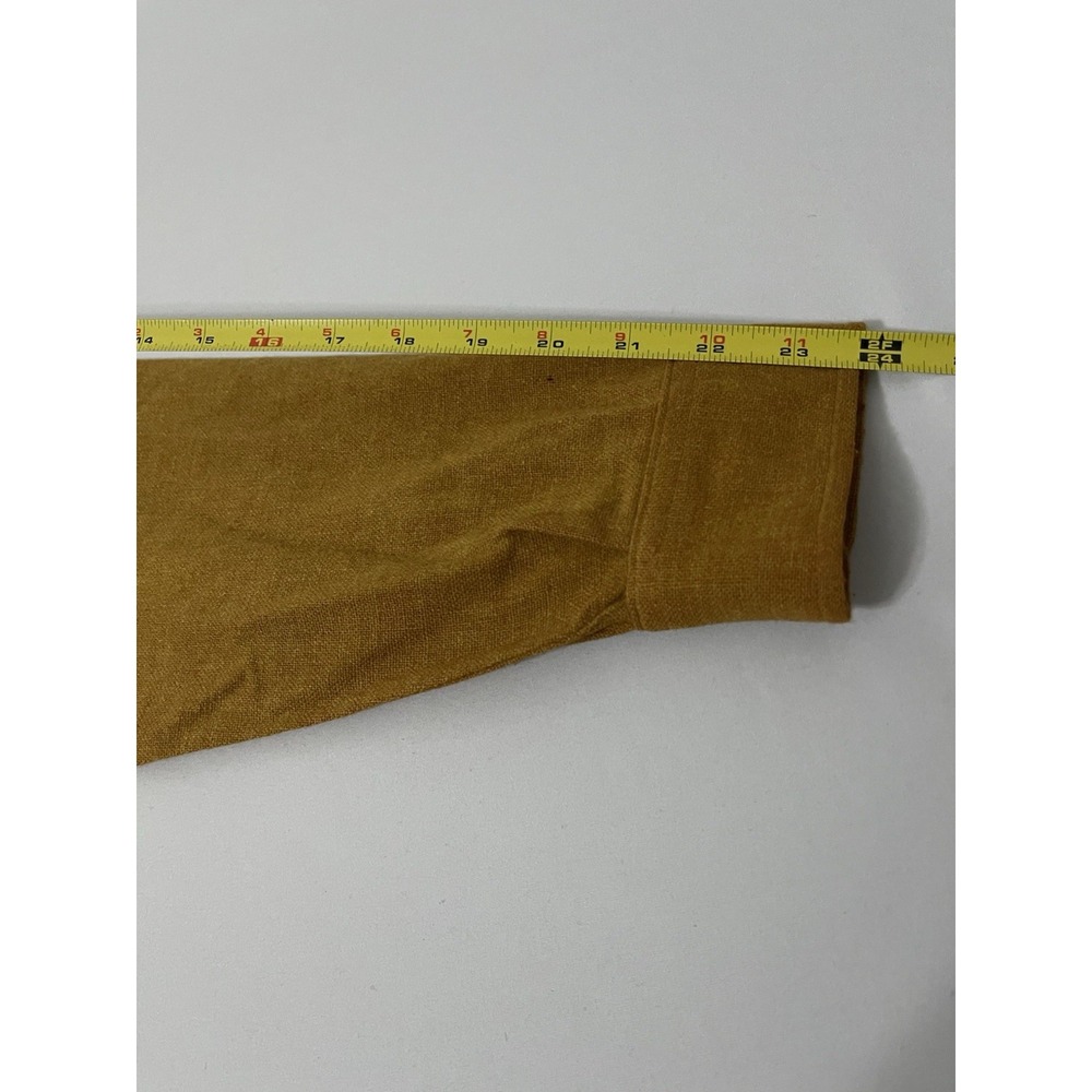 Holbrook Chinook Flannel Vintage 1970s Gold M 15 15 1/2 Wool Blend - Picture 6 of 10